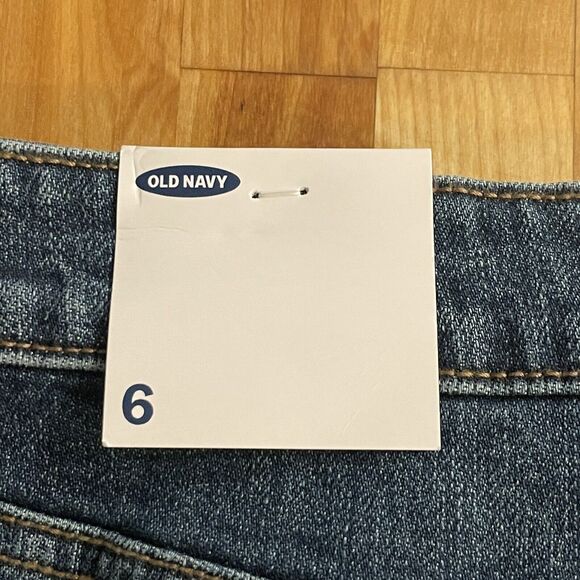 Old Navy Denim Skirt Secret Slim Pockets Raw Hem Women’s Sz 6 New - Picture 3 of 10